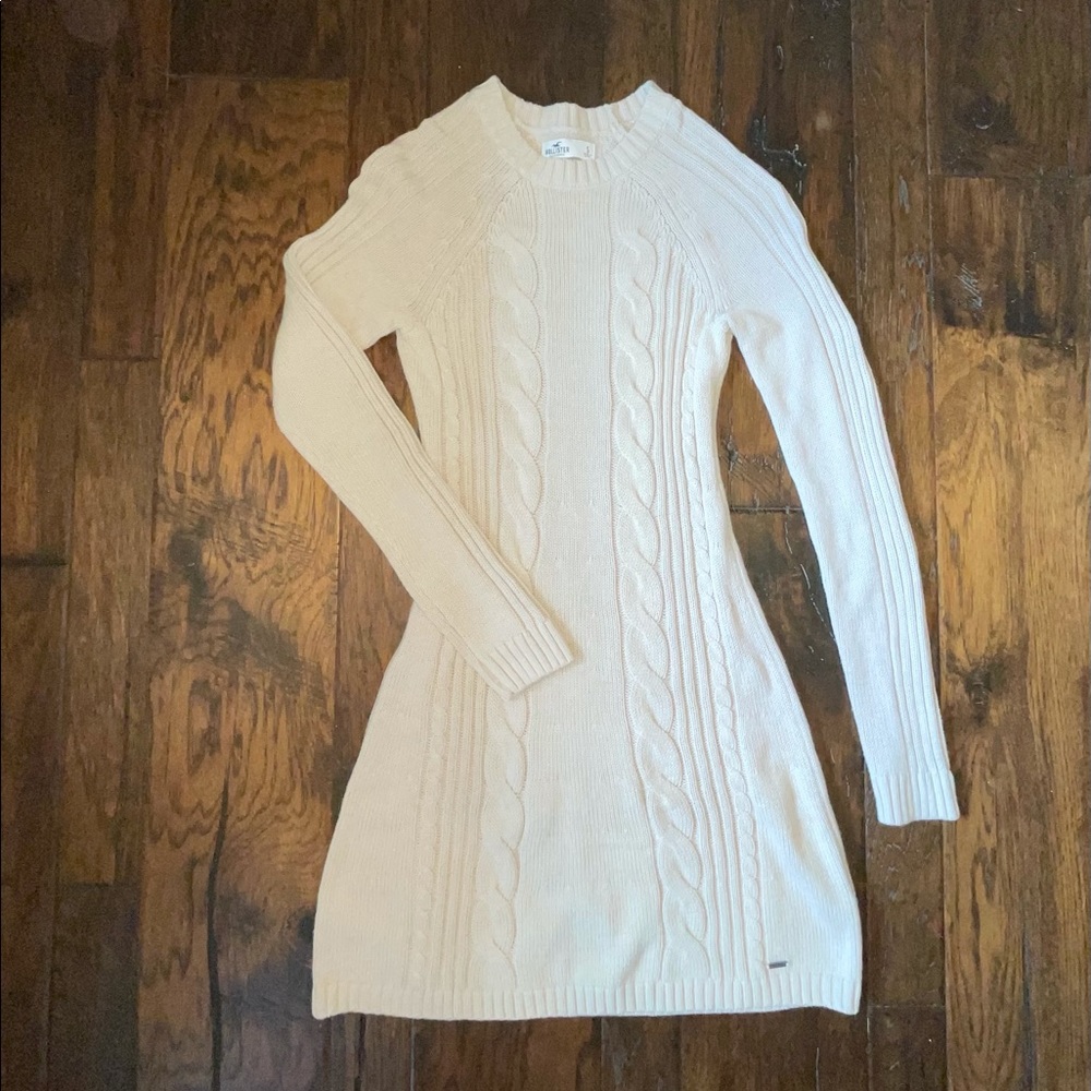 Hollister Cable Sweater Dress - Size S - Oatmeal
